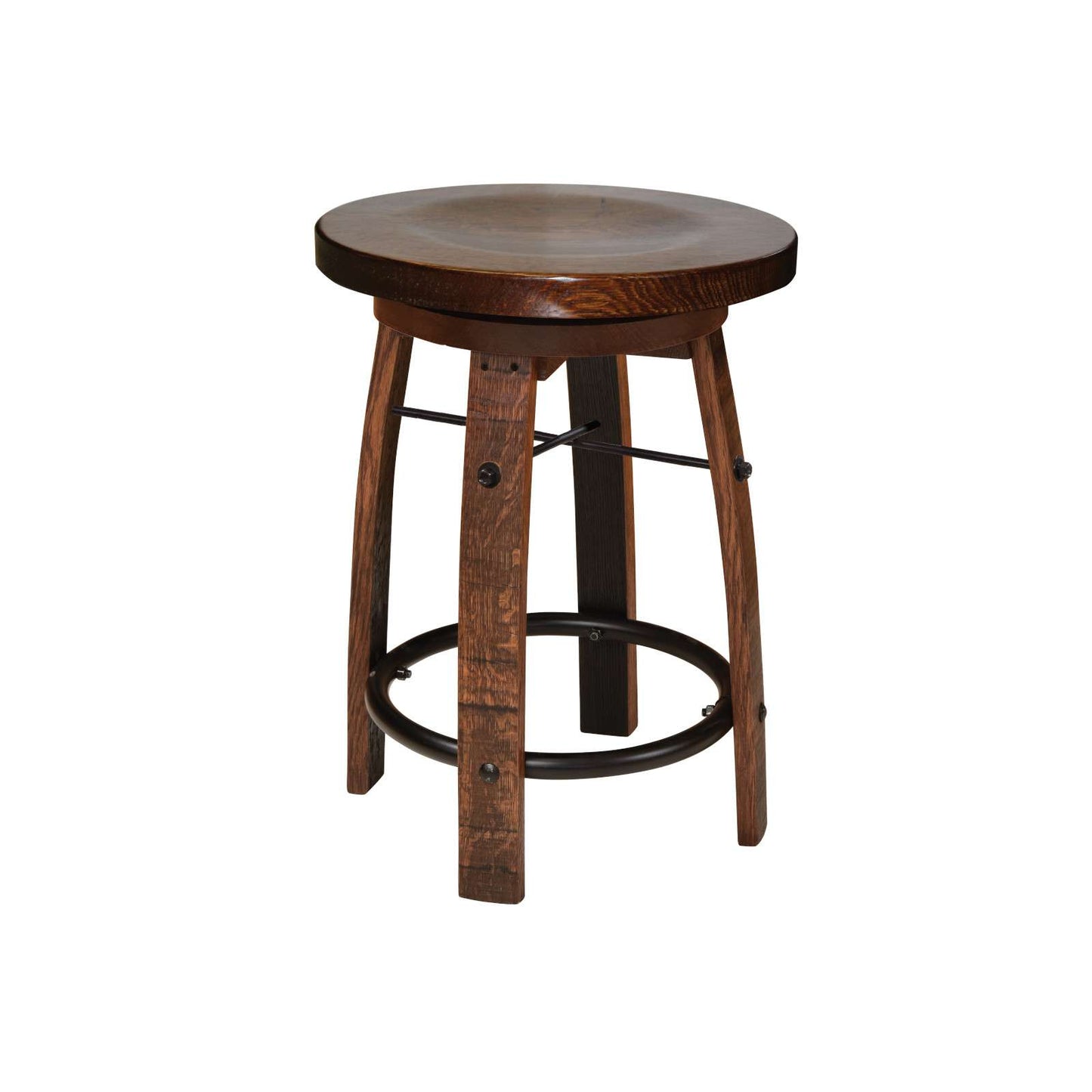 Backless Barrel Bar Stool