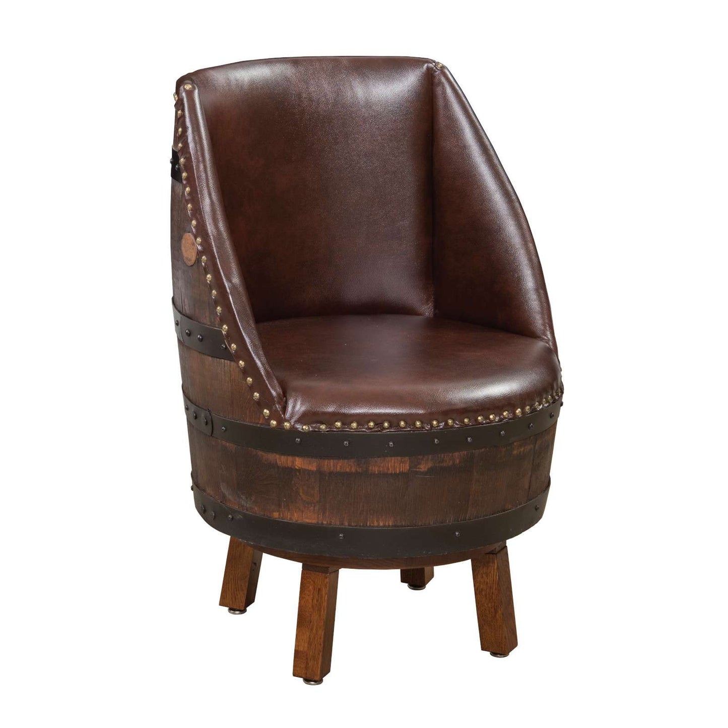 Upholstered Barrel Stool