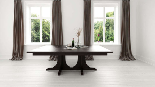 652 Mission Double Pedestal Table