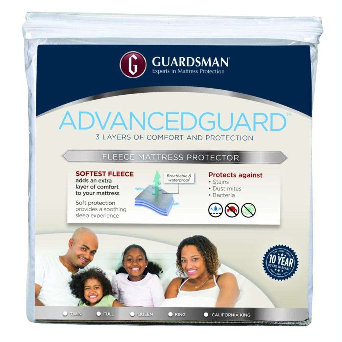 GUARDSMAN® ADVANCEDGUARD MATTRESS PROTECTOR - FITS UP TO 20"