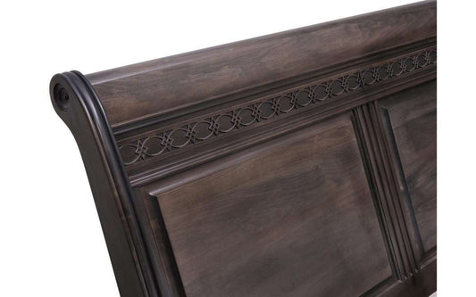 Eminence Sleigh Bed with Tall Footboard