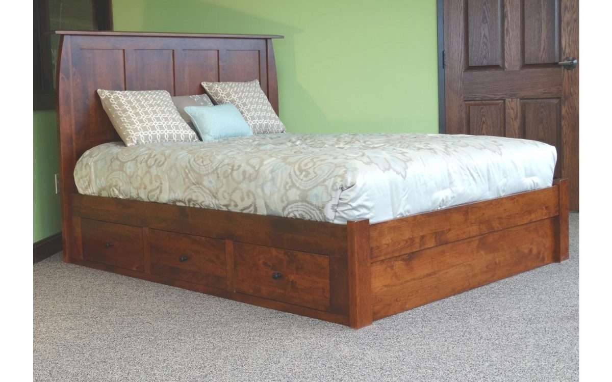 Bordeaux Panel Bed w/Drawer Unit to Floor