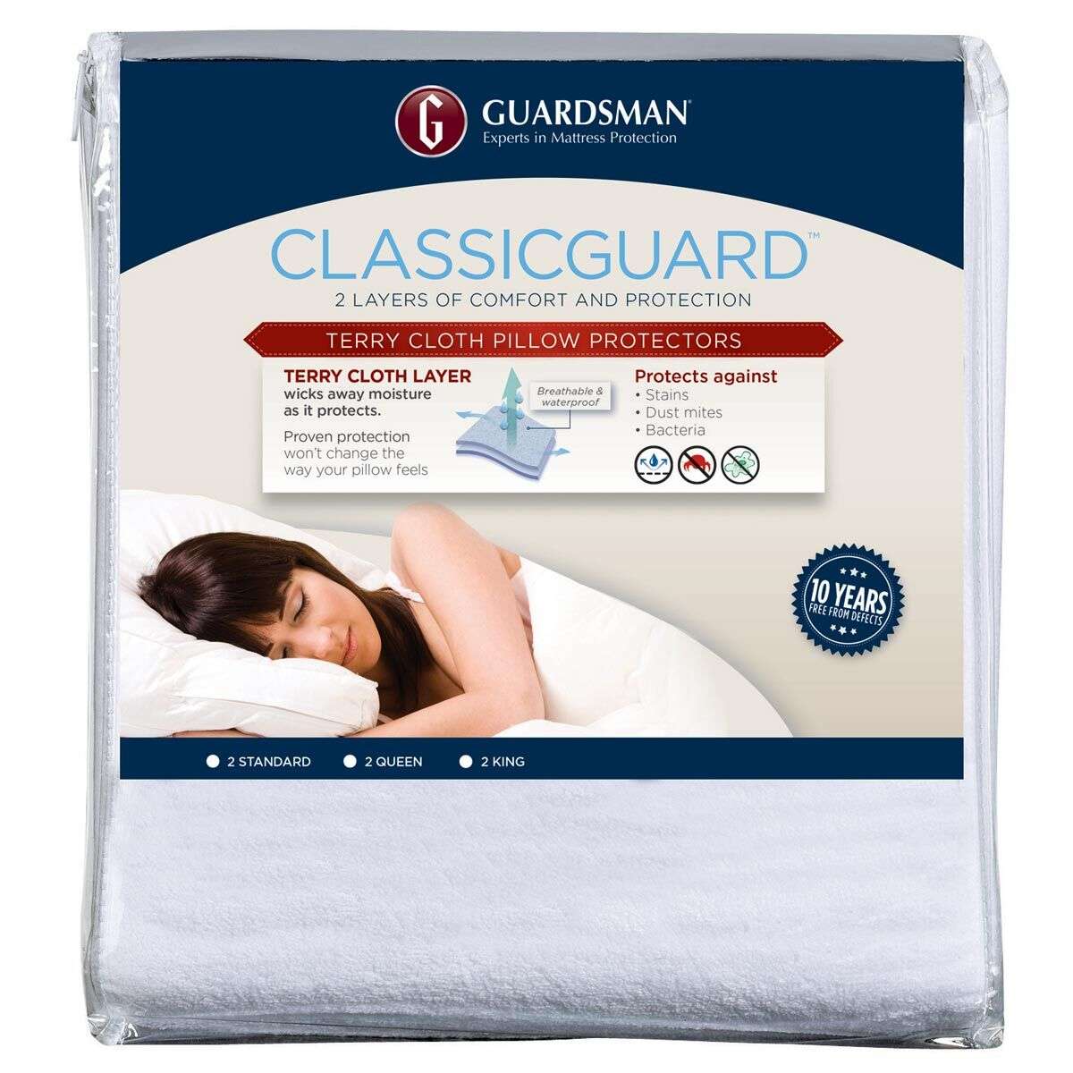 GUARDSMAN CLASSICGUARD™ PILLOW PROTECTOR (PAIR)