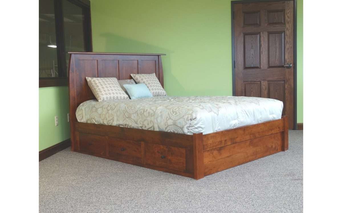 Bordeaux Panel Bed w/Drawer Unit to Floor