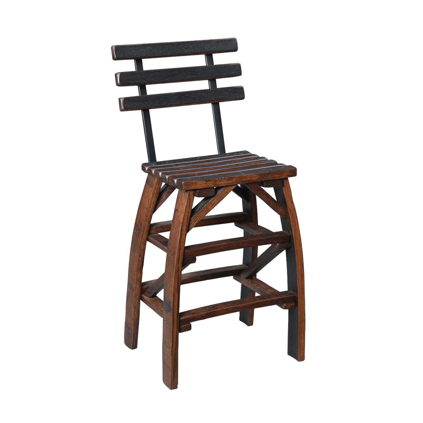 Deluxe Whiskey Barrel Barstool