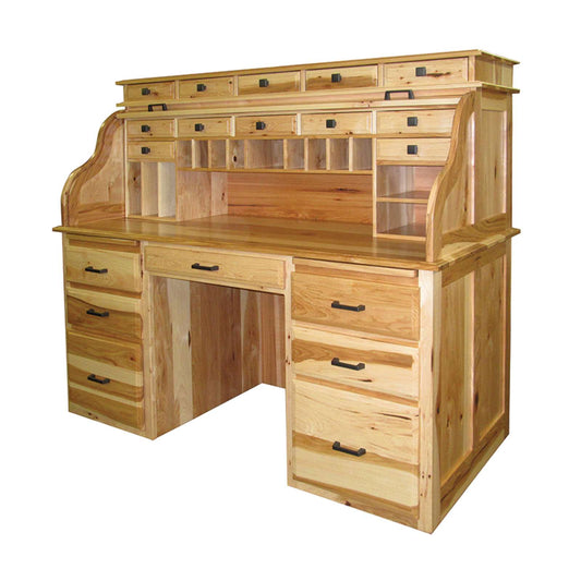 Deluxe Double Pedestal Rolltop Desk