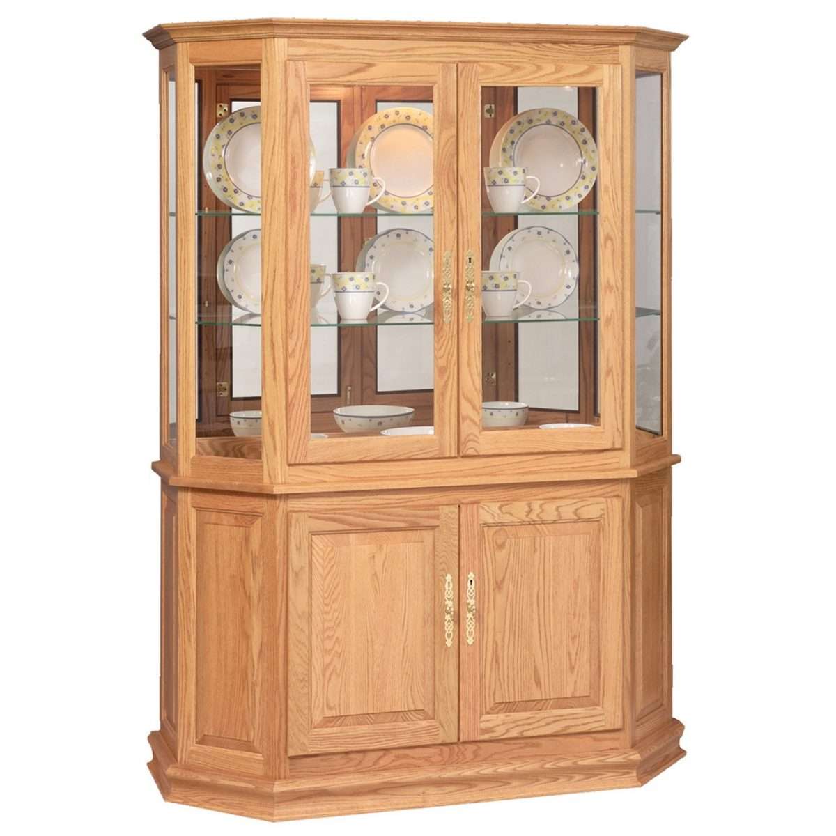 Angled Double Door Picture Frame Curio