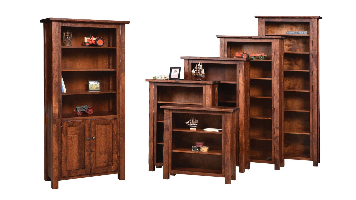 Hand Hewn Bookcase w/ Doors
