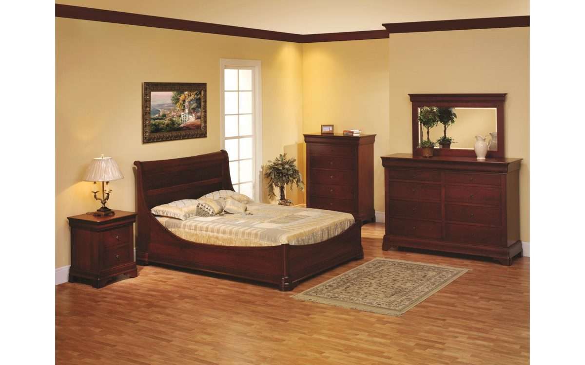 Louis Phillipe High Dresser & Mirror