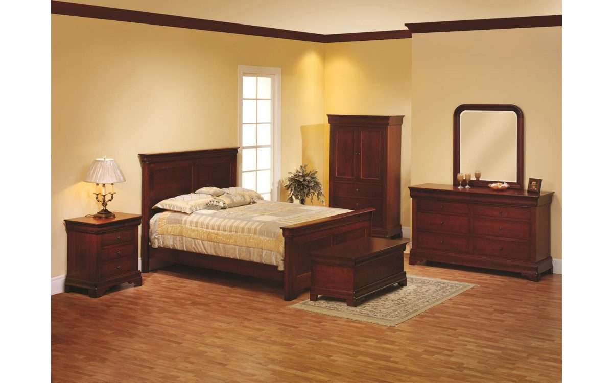 Louis Phillipe Low Dresser & Mirror