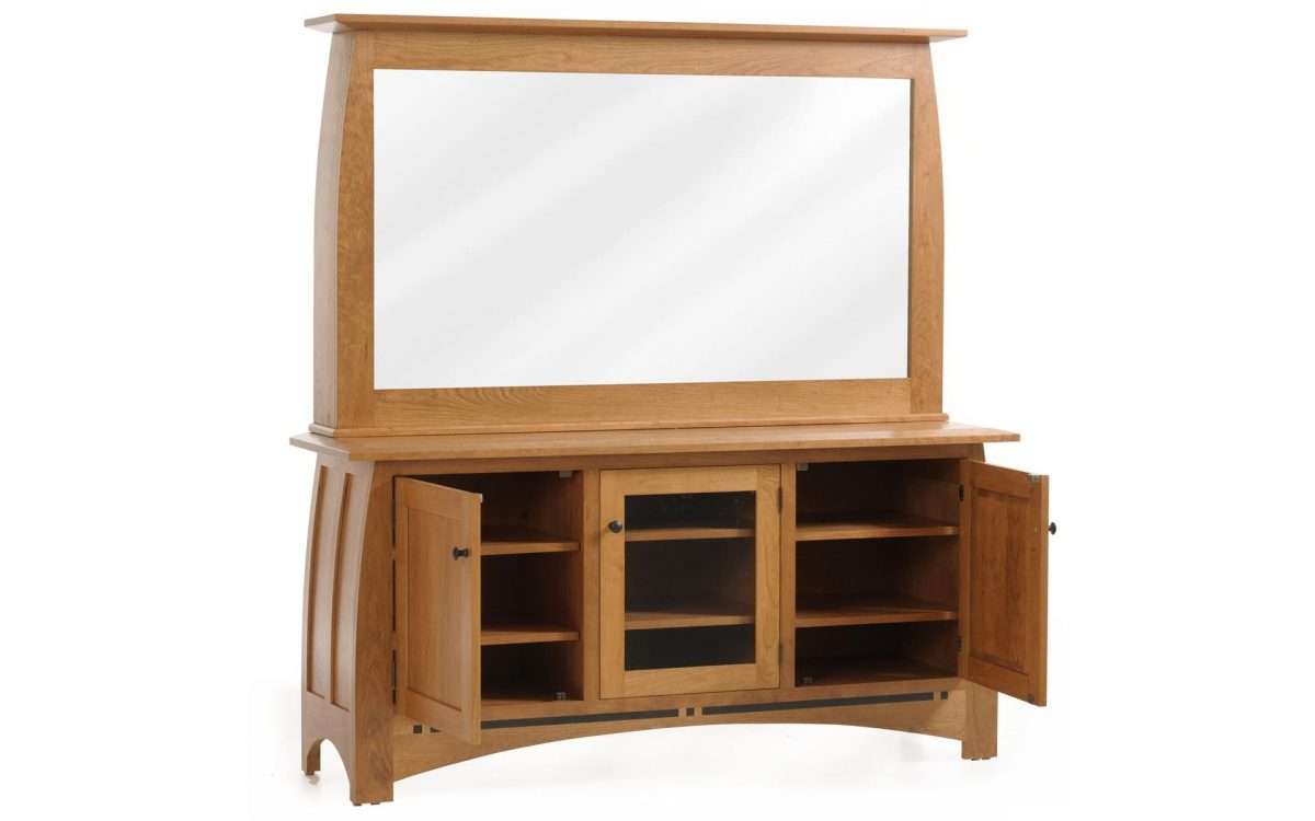 Vineyard TV Entertainment Center with Mirror