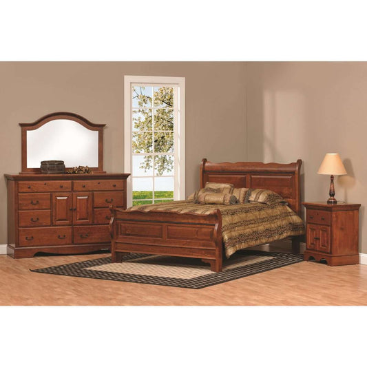 Merlot Nightstand with Doors