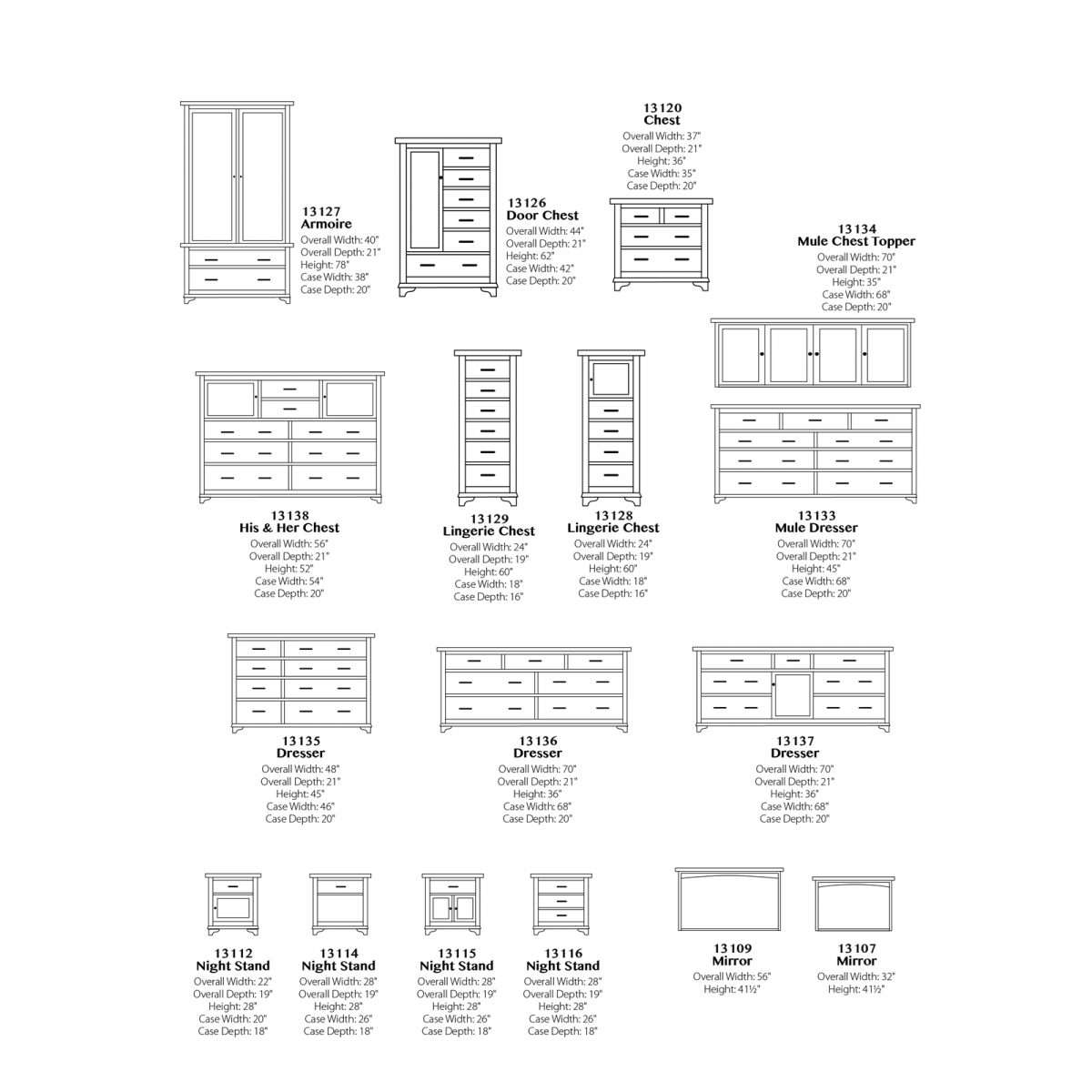 Choices Triple Panel Bedroom Collection