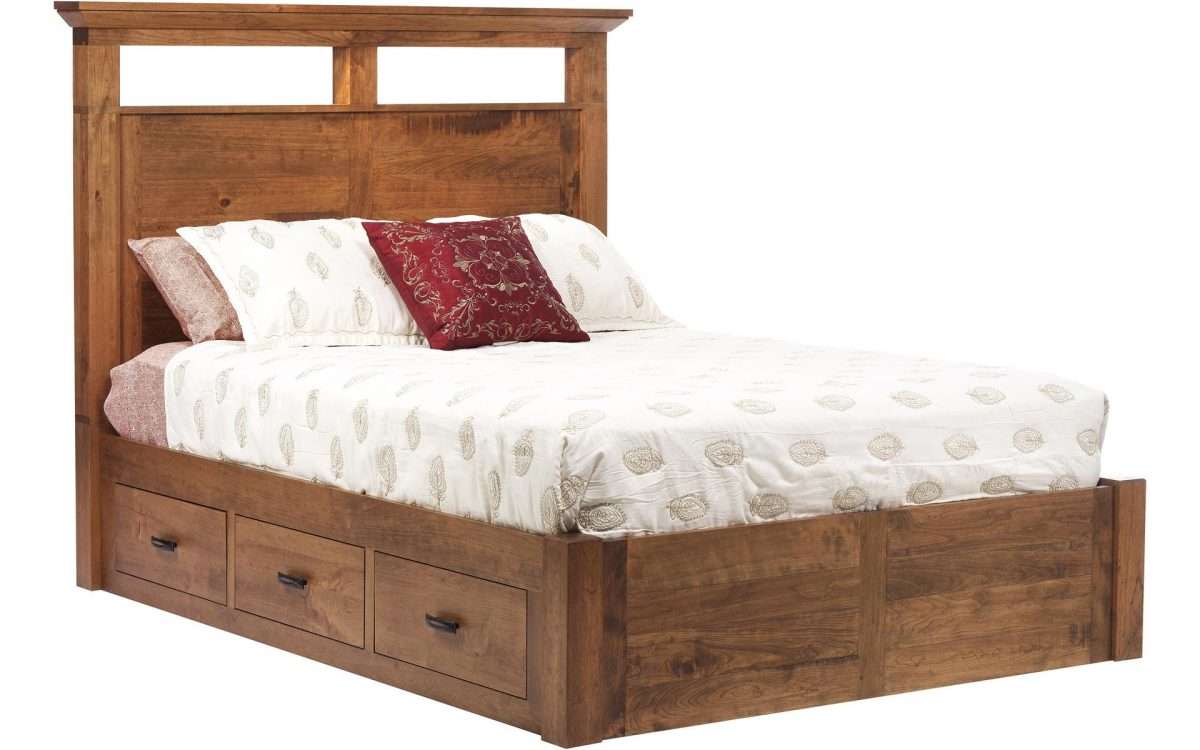 Redmond Wellington Panel Bed w/Drawers to Floor