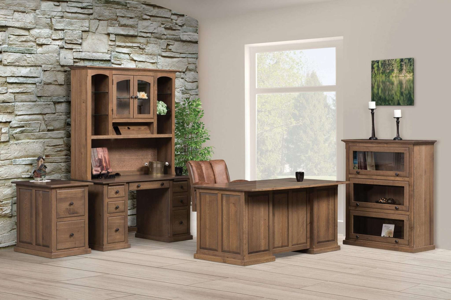 Salem 2-Piece Bookcase w/Drawer