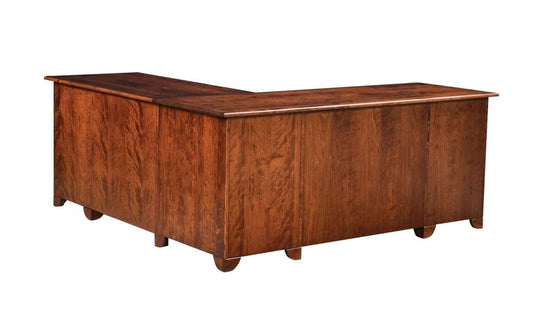 Cherry Valley Single Pedestal Jr. Executive L-Desk