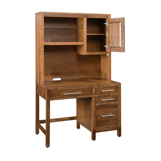 Vienna Single Pedestal Desk & Hutch
