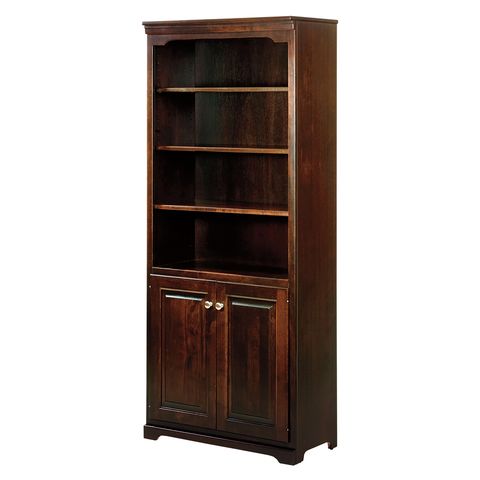 Kingston 72" Flat Side Panel Bookcase w/Doors