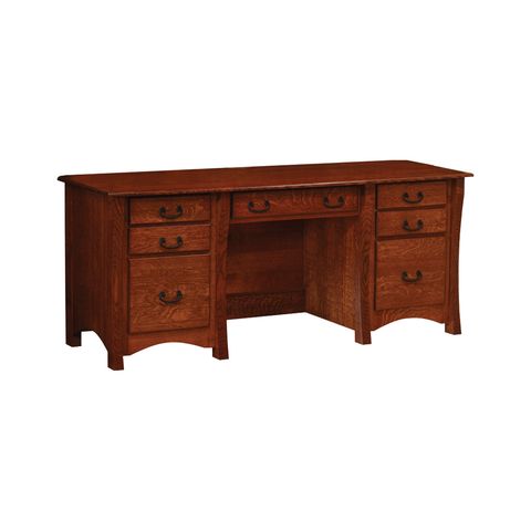 Master Double Pedestal Desk & Hutch