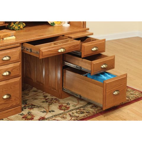 50" Traditional Roll Top Desk