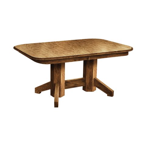 Mission Double Pedestal Table