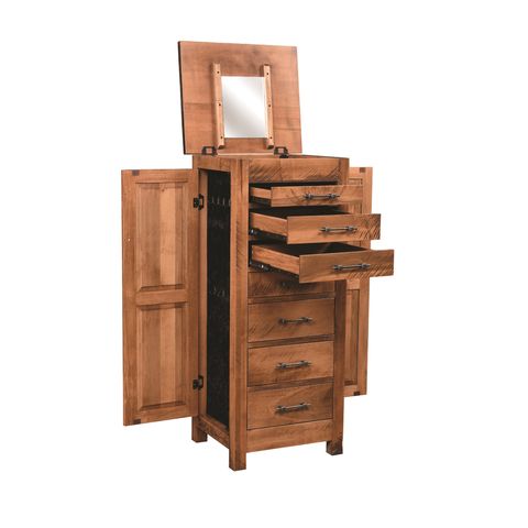 Alpine Rough Sawn Jewelry Armoire