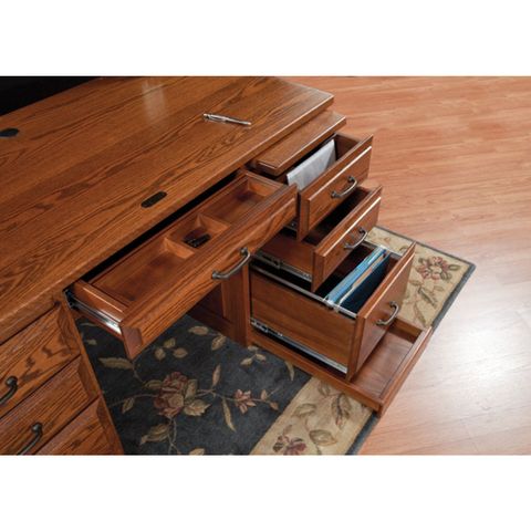 56" Traditional Roll Top Desk