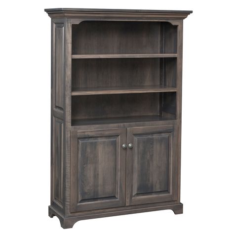 Kingston 60" Raised Side Panel Bookcase w/Doors