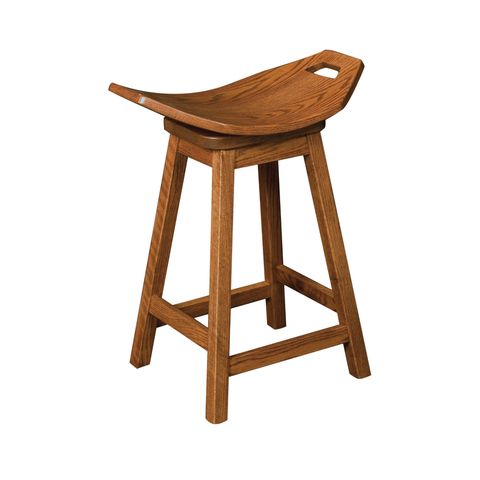 Mission Stationary Saddle Bar Stool