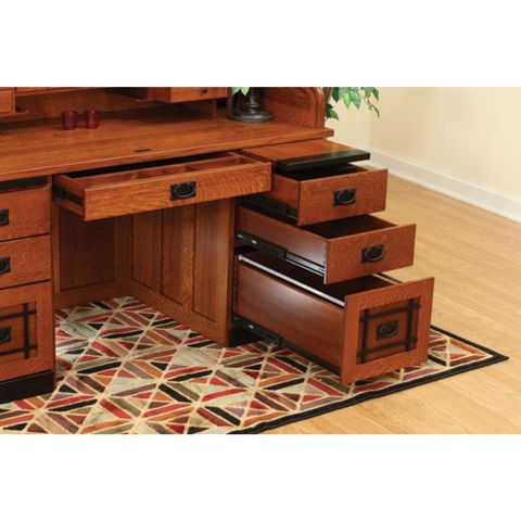62" Mission Roll Top Desk