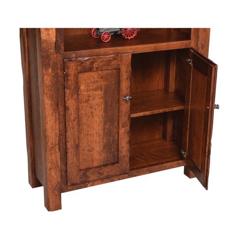 Hand Hewn Bookcase w/ Doors