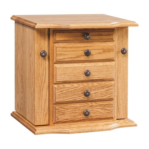 Queen Anne Dresser Top Jewelry Cabinet