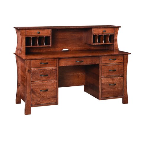 Kapernaum Double Pedestal Desk & Hutch