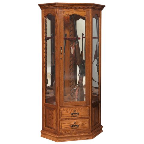 6 Gun Corner Swivel Cabinet