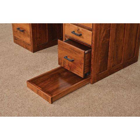 56" Mission Roll Top Desk w/Live Edges