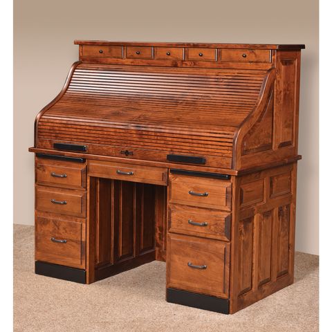 56" Deluxe Roll Top Desk