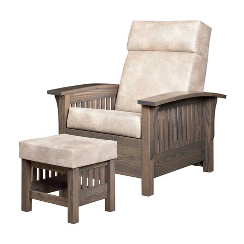 Mission Stationary Chair & Ottoman