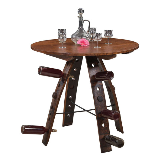 Barrel Stave Table w/Swivel Top