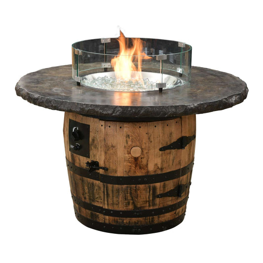Outdoor Firepit Barrel Table
