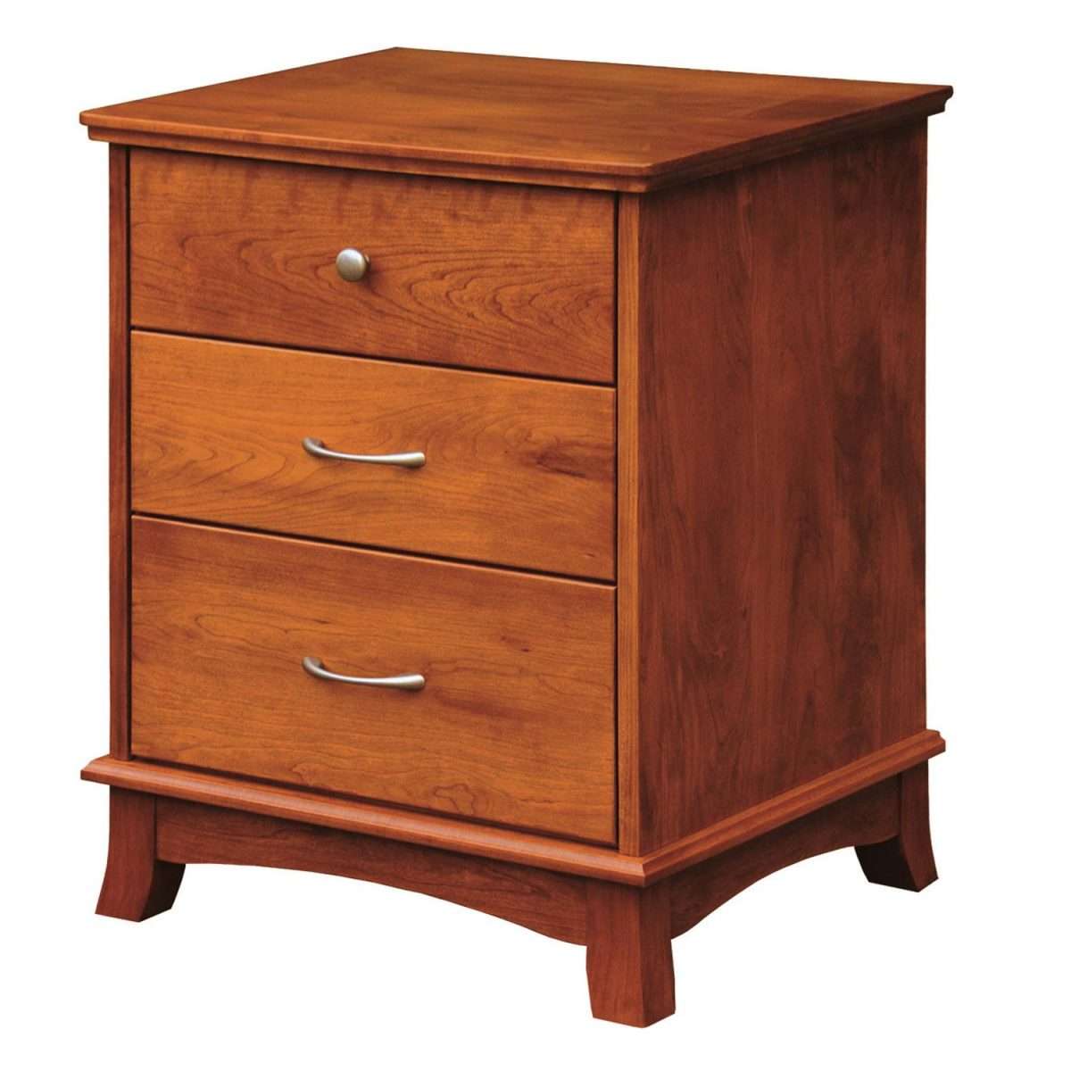 Crescent 3 Drawer Nightstand