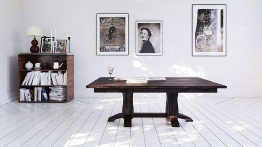 Beveled Shaker Double Pedestal Table