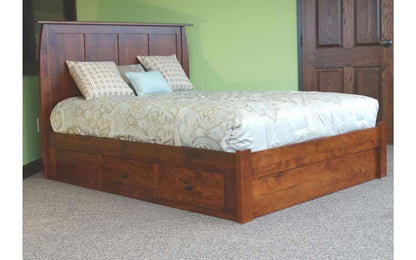 Bordeaux Panel Bed w/Drawer Unit to Floor