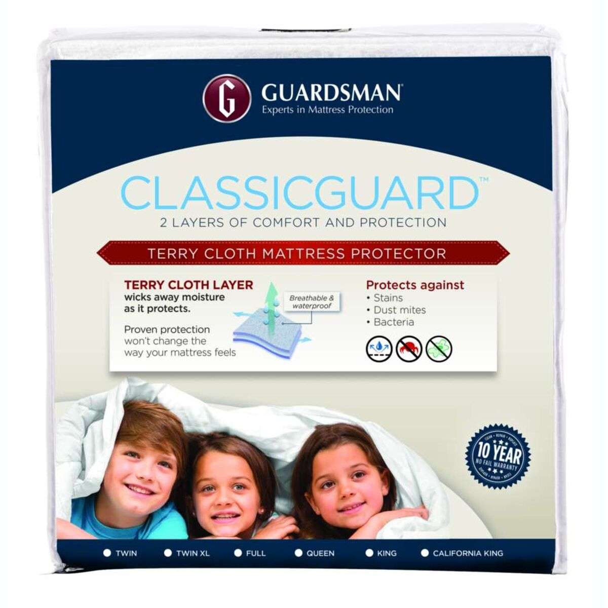 GUARDSMAN® CLASSICGUARD™ MATTRESS PROTECTOR - FITS UP TO 20"