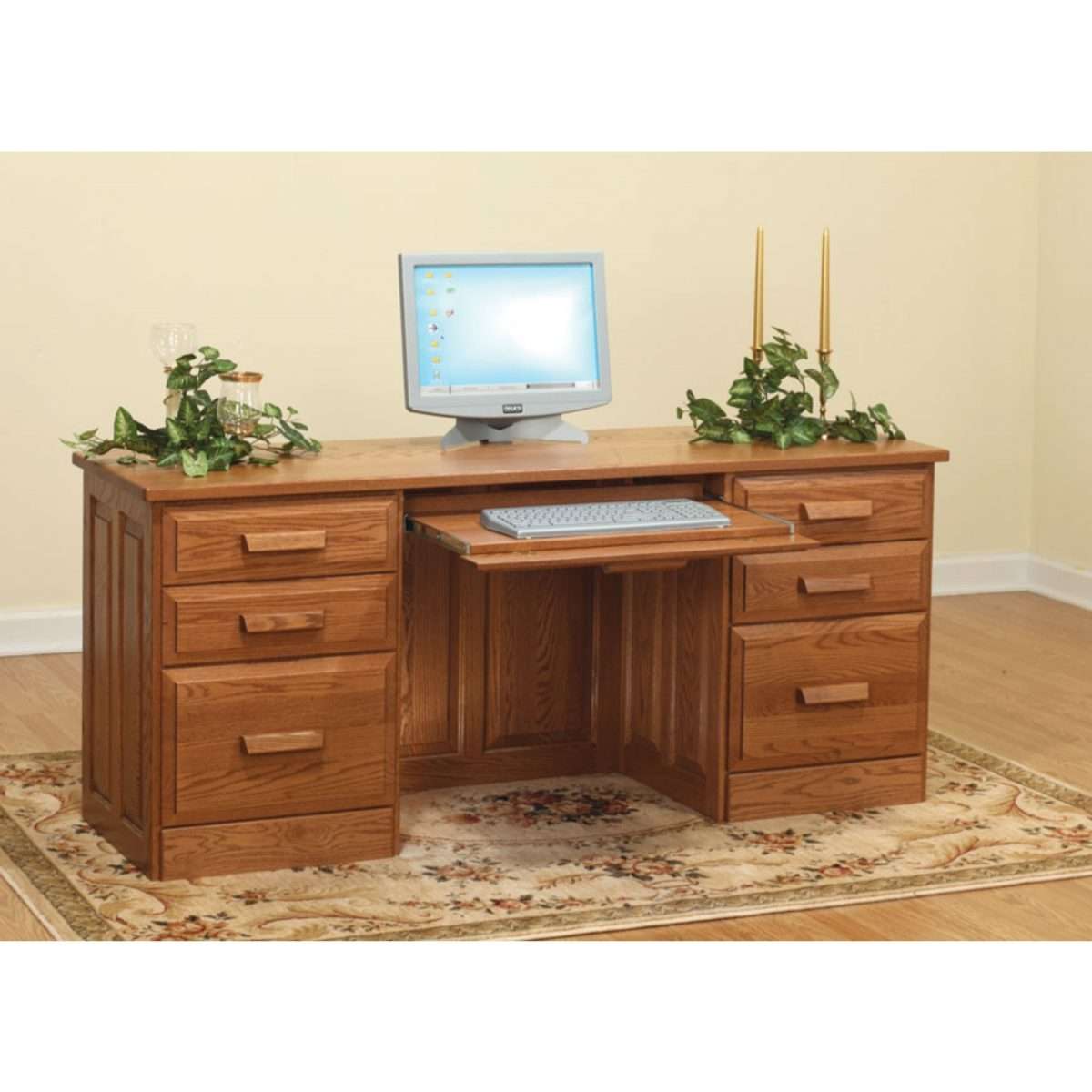 Traditional Computer Credenza