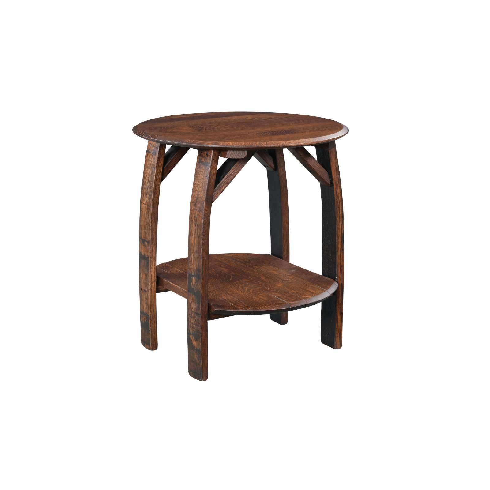 Deluxe Whiskey Barrel End Table