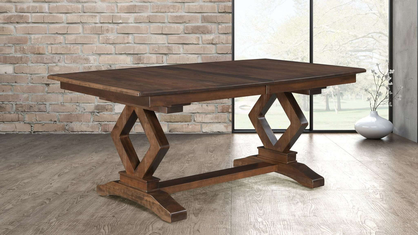 Diamond Double Pedestal Table