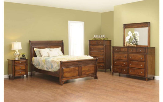 Eminence Sleigh Bed Collection with Tall Footboard