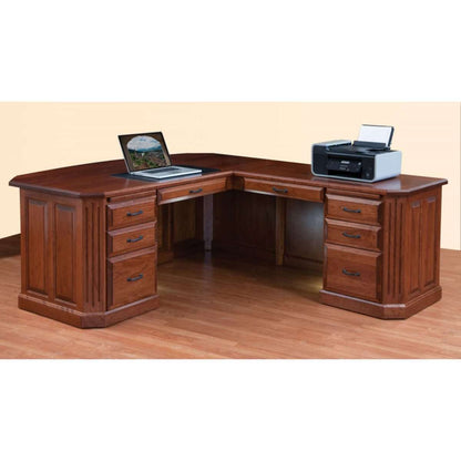 Fifth Avenue Executive L-Desk with Hutch