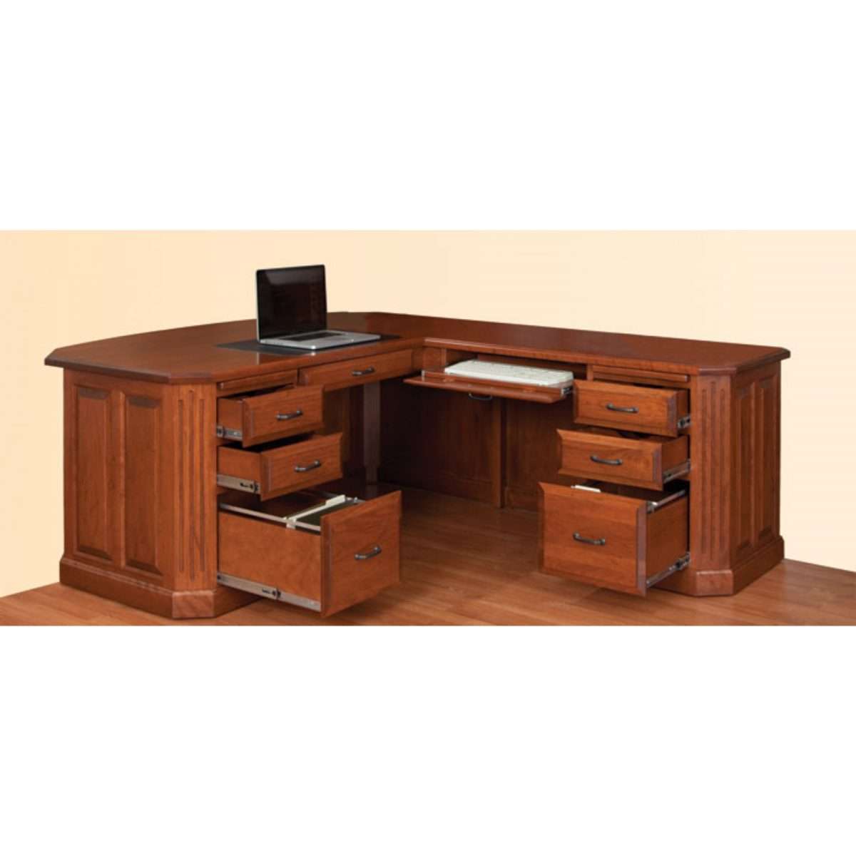 Fifth Avenue Executive L-Desk with Hutch