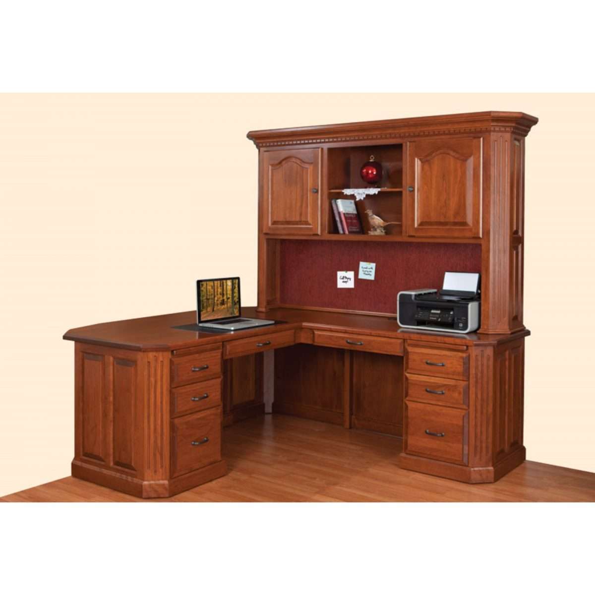 Fifth Avenue Executive L-Desk with Hutch